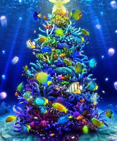 CHRISTMAS SEA (3D POSTCARD)