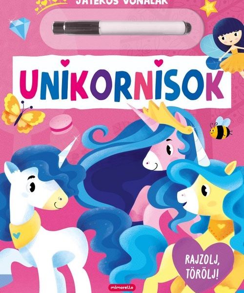 UNIKORNISOK - JÁTÉKOS VONALAK RAJZOLJ, TÖRÖLJ!