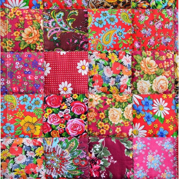 FLAME TREE A5 FLORAL PATCHWORK QUILT