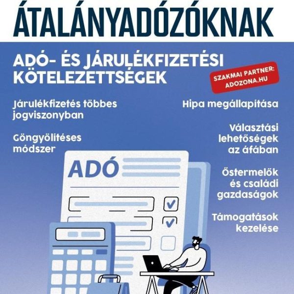 KISOKOS ÁTALÁNYADÓZÓKNAK - ADÓ- ÉS JÁRULÉKFIZETÉSI KÖTELEZETTSÉGEK 2024/3