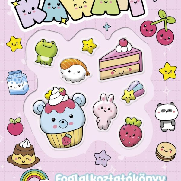 KAWAII - FOGLALKOZTATÓKÖNYV FÉNYES PUFI MATRICÁKKAL