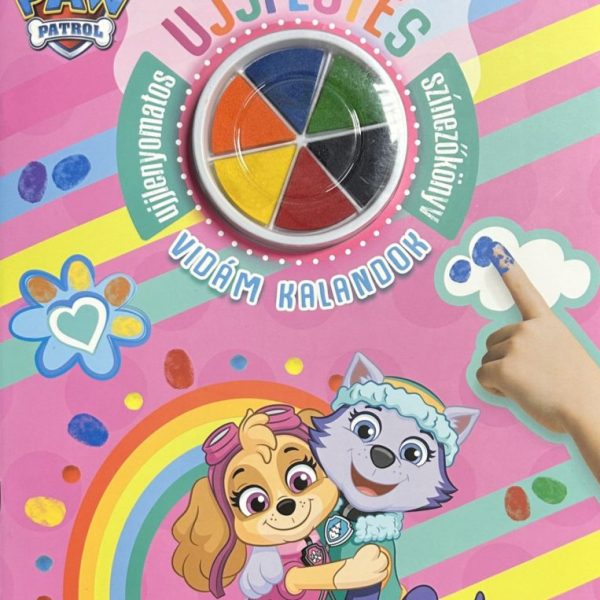 MANCS ŐRJÁRAT- UJJFESTÉS - VIDÁM KALANDOK - UJJLENYOMATOS SZÍNEZŐKÖNYV