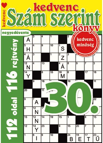 KEDVENC SZÁM SZERINT KÖNYV 30.