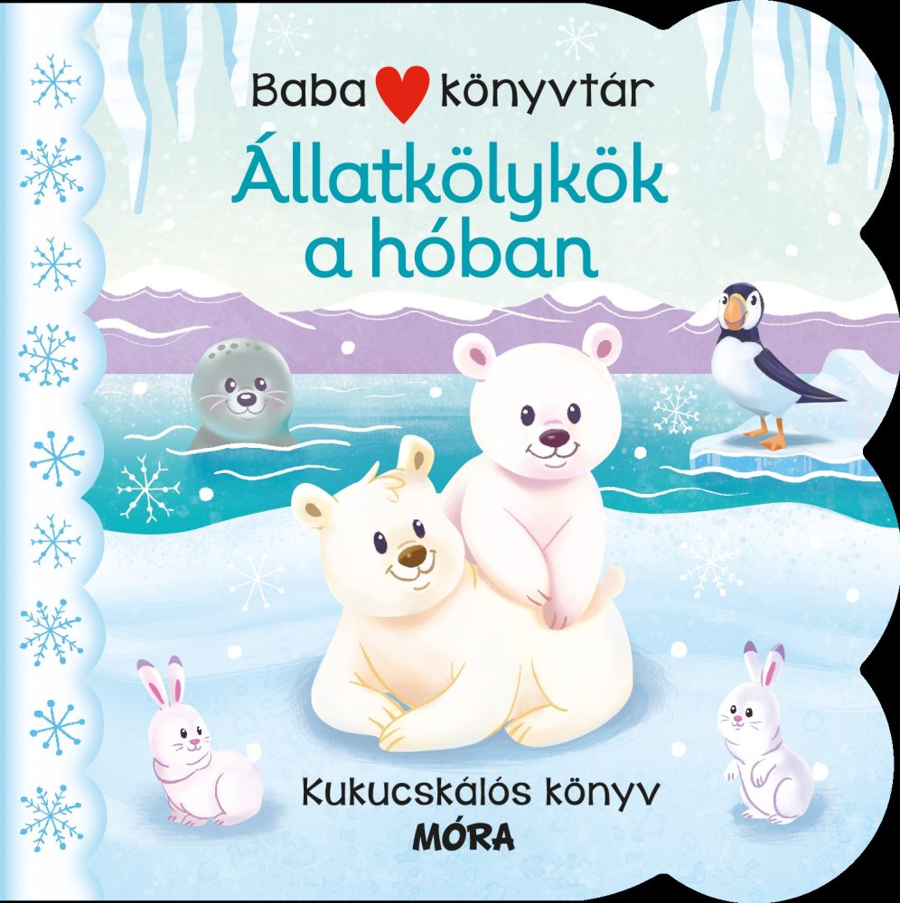 BABAKÖNYVTÁR - ÁLLATKÖLYKÖK A HÓBAN - KUKUCSKÁLÓS KÖNYV