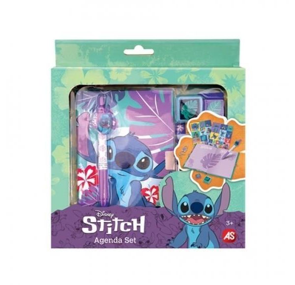 NAPLÓ-STITCH LAKATTAL+TOLL+NYOMDA (pálmalevél)
