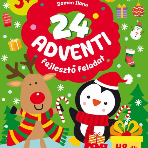 24 ADVENTI FEJLESZTŐ FELADAT - VÁROM A KARÁCSONYT! 48 DB VIDÁM MATRICA