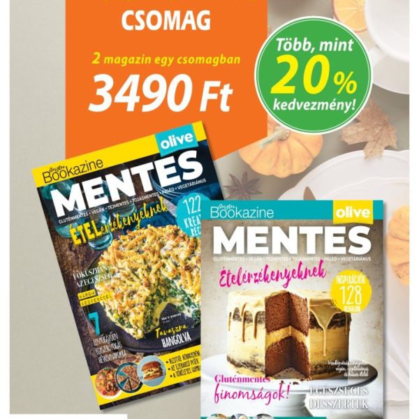 BOOKAZINE DUPLA-CSOMAG: MENTES RECEPTGYŰJTEMÉNY (2 FÉLE GASZTRO BOOKAZINE)
