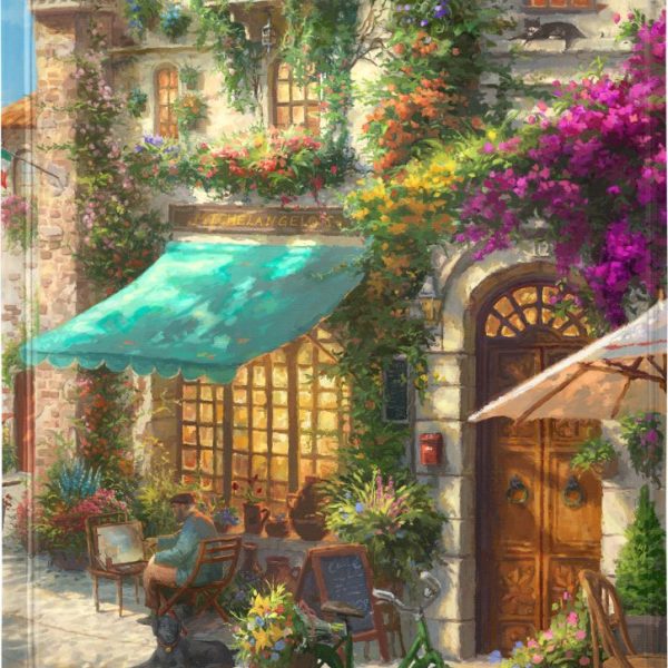 FLAME TREE A5 VONALAS NOTESZ KINKADE: ITALIAN CAFE