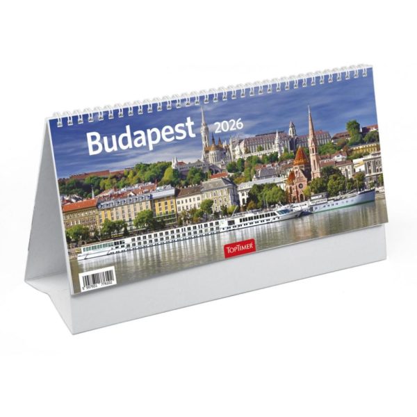 BUDAPEST - ÁLLÓ ASZTALI NAPTÁR - PAPÍR TARTÓVAL 2026