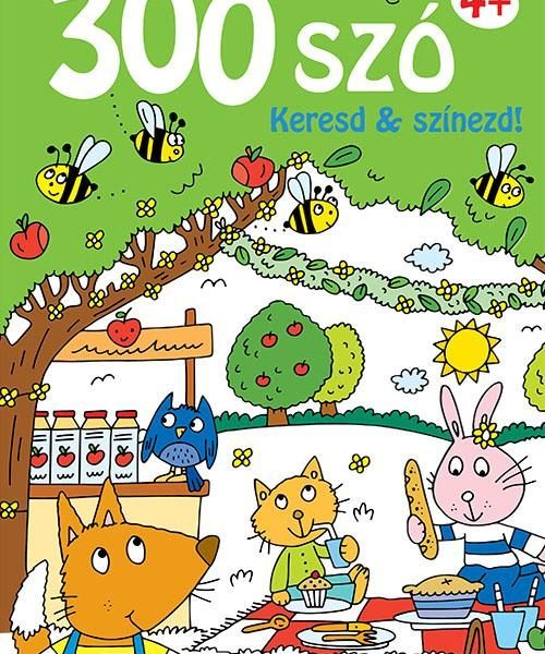 300 SZÓ KERESD ÉS SZÍNEZD! 4+
