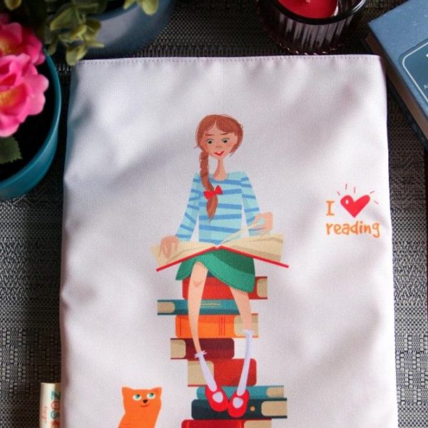 I LOVE READING - KÖNYVVÉDŐ TOK