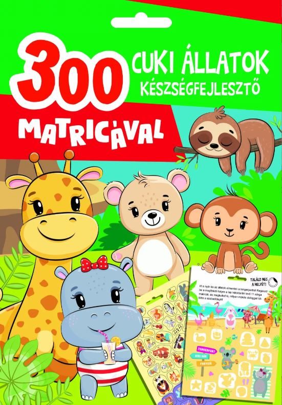 CUKI ÁLLATOK KÉSZSÉGFEJLESZTŐ- 300 MATRICÁVAL