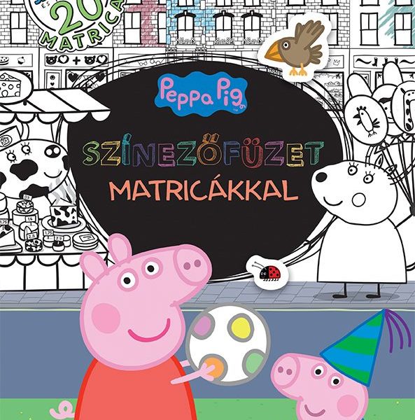 SZÍNEZŐFÜZET MATRICÁKKAL - PEPPA MALAC (20 MATRICA)
