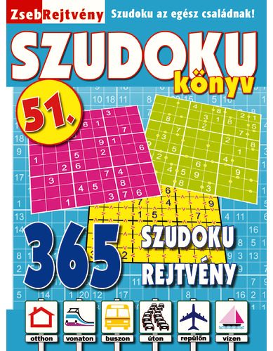 ZSEBREJTVÉNY SZUDOKU KÖNYV 51.