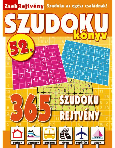ZSEBREJTVÉNY SZUDOKU KÖNYV 52.