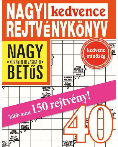 NAGYI KEDVENCE REJTVÉNYKÖNYV 40.