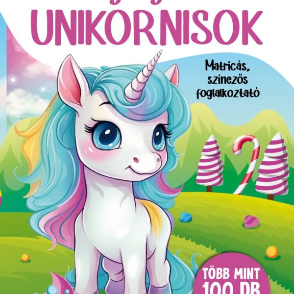 GYÖNYÖRŰ UNIKORNISOK - MATRICÁS, SZÍNEZŐS FOGLALKOZTATÓ