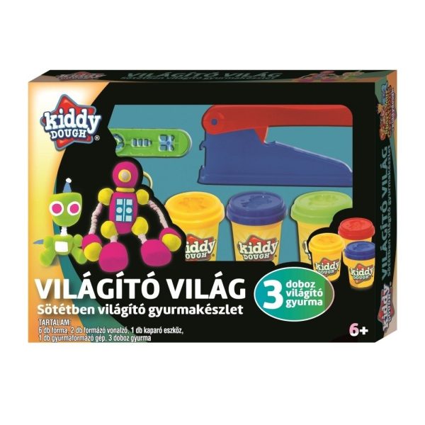 CK, KIDDY DOUGH GYURMAGYÁR, SÖTÉTBEN VILÁGÍTÓ GYURMAKÉSZLET