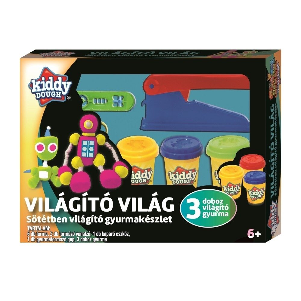 CK, KIDDY DOUGH GYURMAGYÁR, SÖTÉTBEN VILÁGÍTÓ GYURMAKÉSZLET