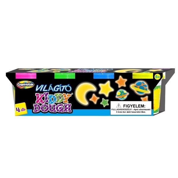 CK, KIDDY DOUGH SÖTÉTBEN VILÁGÍTÓ GYURMA, 4 DB
