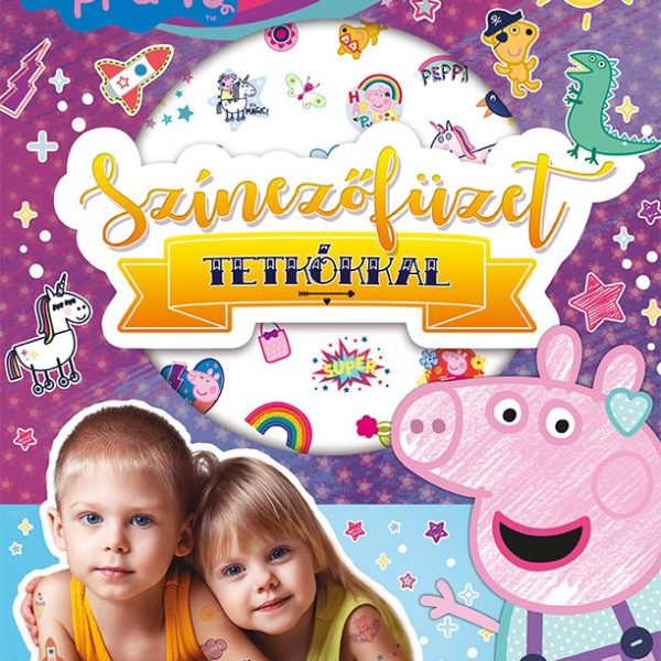 SZÍNEZŐFÜZET TETKÓKKAL - PEPPA MALAC