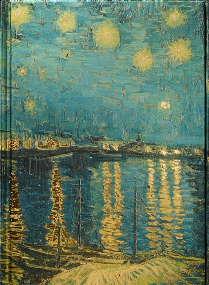 FLAME TREE A5 NOTESZ VAN GOGH: STARRY NIGHT OVER THE RHONE VONALAS