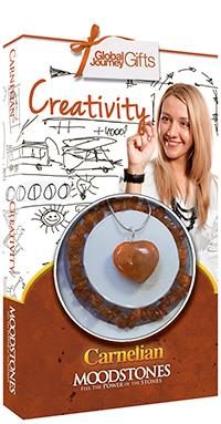 CREATIVITY CARNELIAN - ANGYALI KRISTÁLYOK (KARKÖTŐ+MEDÁL LÁNCCAL)