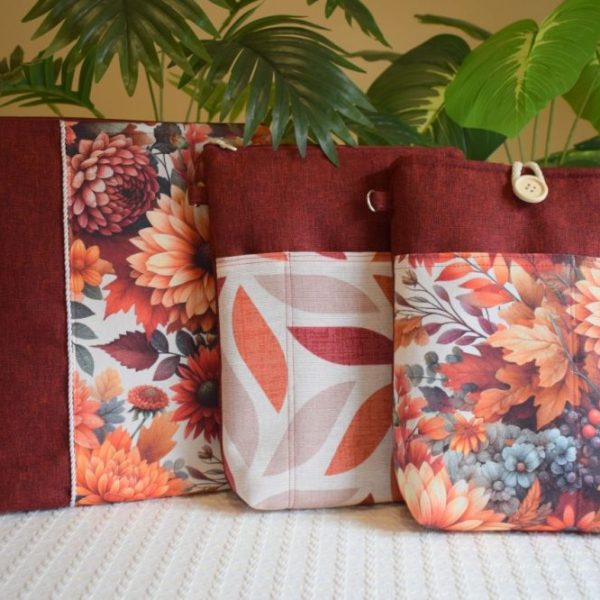 TEXTIL KÖNYVTOK - GOMBOS 23X30 CM