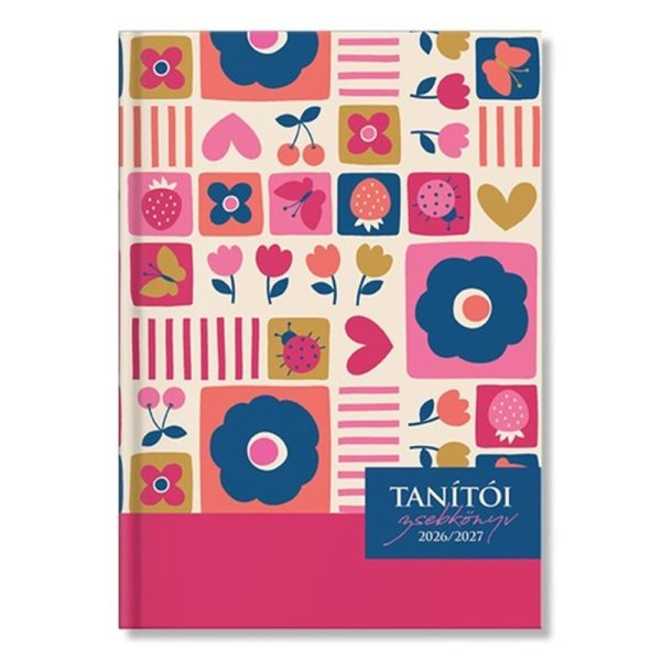 TANÍTÓI ZSEBKÖNYV PD 2026-2027 PAPÍR PINK