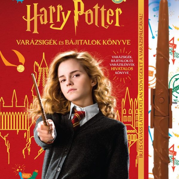 HARRY POTTER - VARÁZSIGÉK ÉS BÁJITALOK KÖNYVE (VARÁZSPÁLCÁVAL)  A FILMEK ALAPJÁN