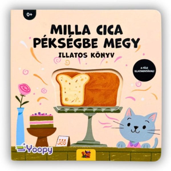 MILLA CICA PÉKSÉGBE MEGY - ILLATOS KÖNYV - 6 FÉLE ILLATMINTÁVAL